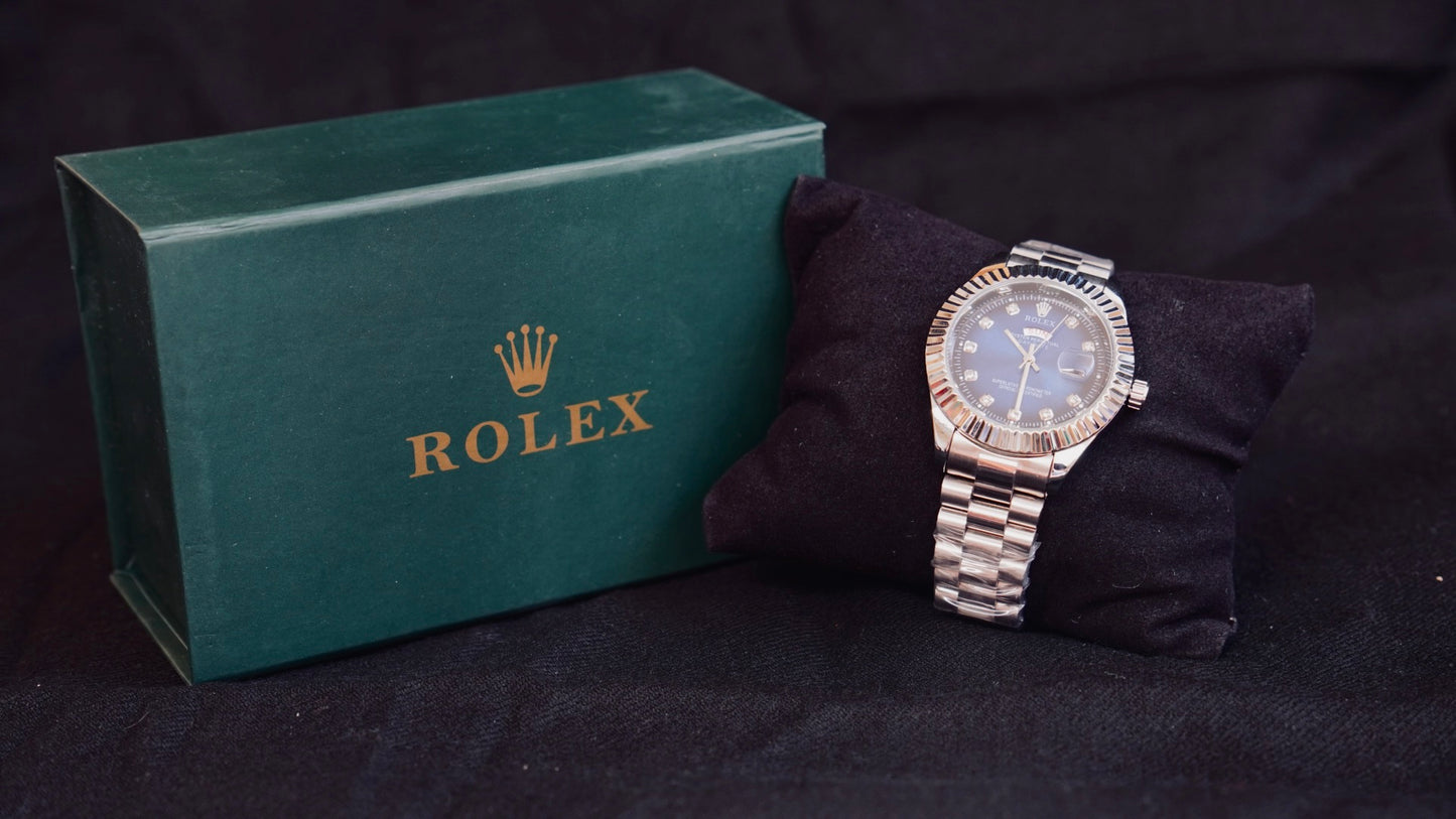 Rolex Blue/Silver Edition Premium Watch