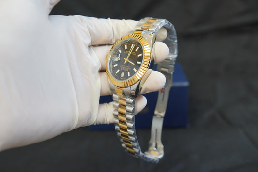 Rolex Men Silver/Gold/Black Edition