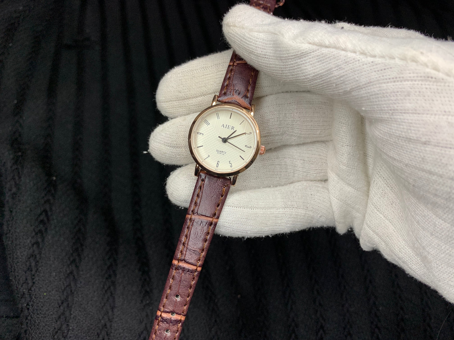 Ladies Brown Strap Watch