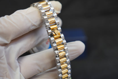 Rolex Ladies Silver/Gold/Blue Edition