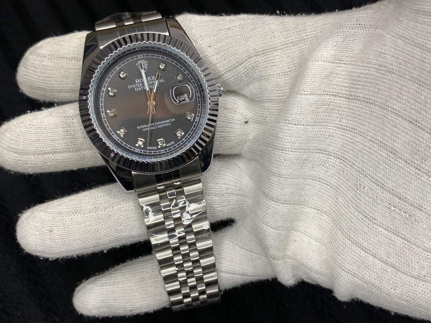 Rolex Silver Black Edition