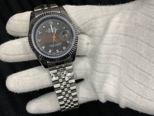 Rolex Silver Black Edition