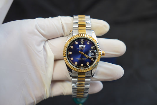 Rolex Ladies Silver/Gold/Blue Edition