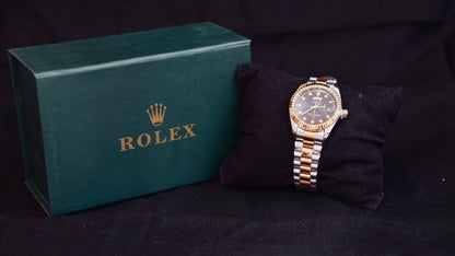 Rolex Ladies Silver/Gold/Blue Edition