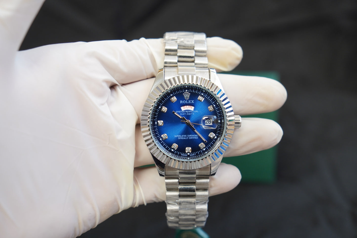 Rolex Blue/Silver Edition Premium Watch