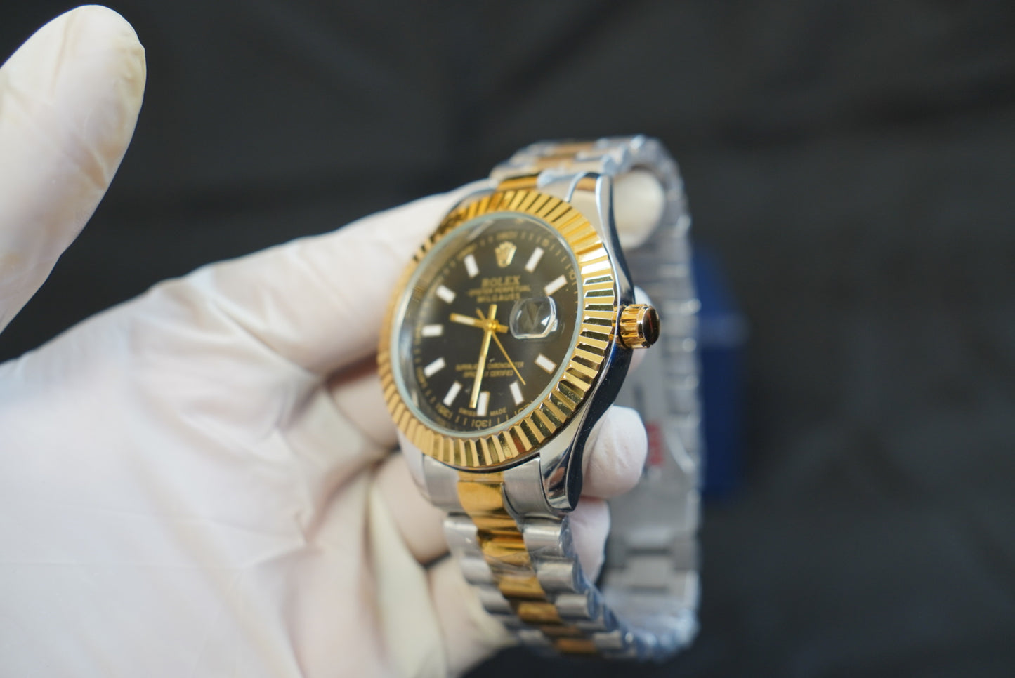 Rolex Men Silver/Gold/Black Edition