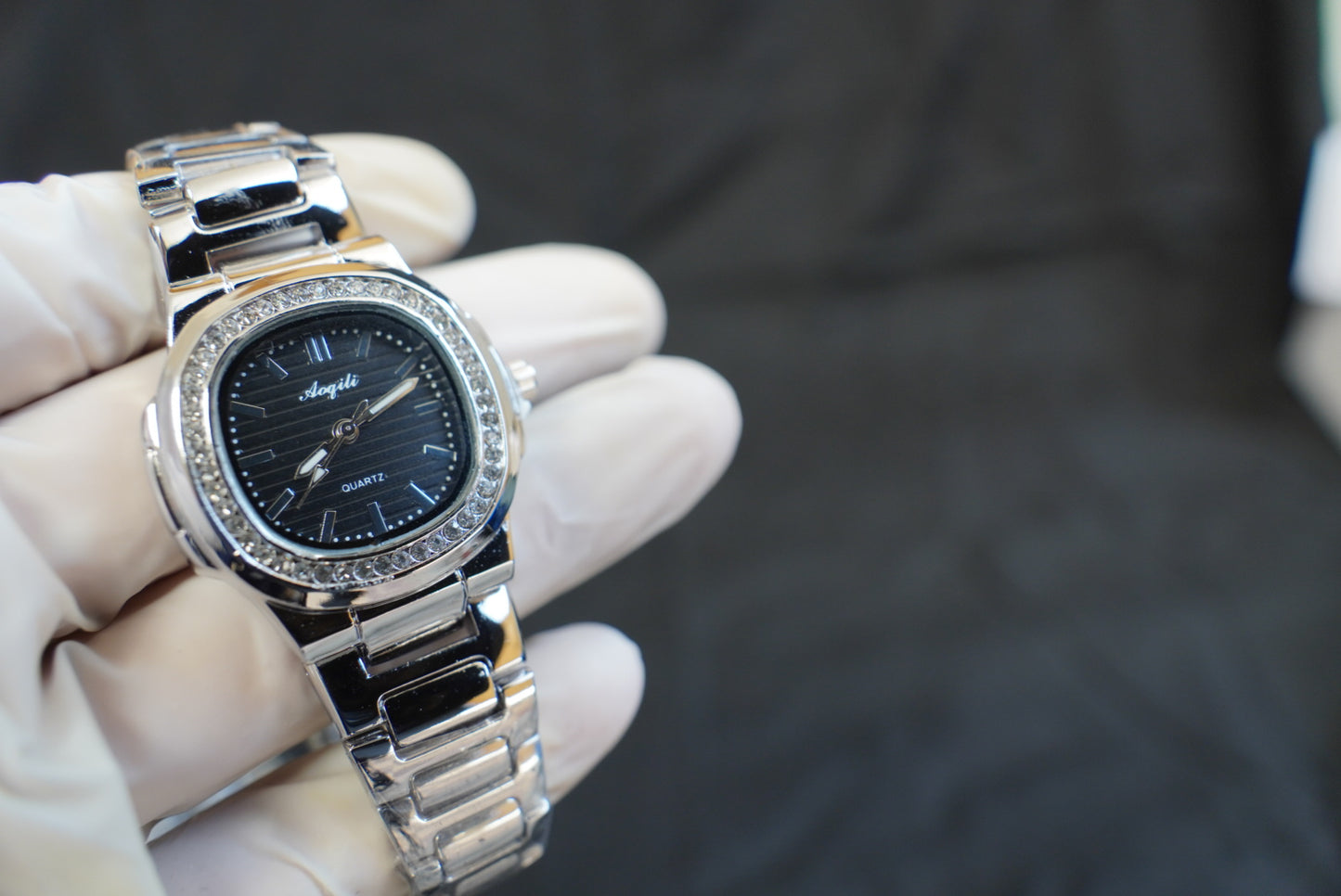 Ladies Black/Silver Premium Watch
