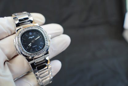 Ladies Black/Silver Premium Watch