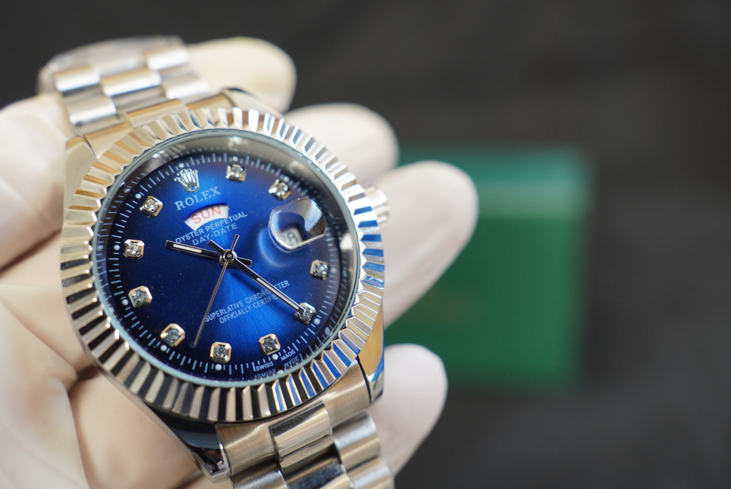 Rolex Blue/Silver Edition Premium Watch