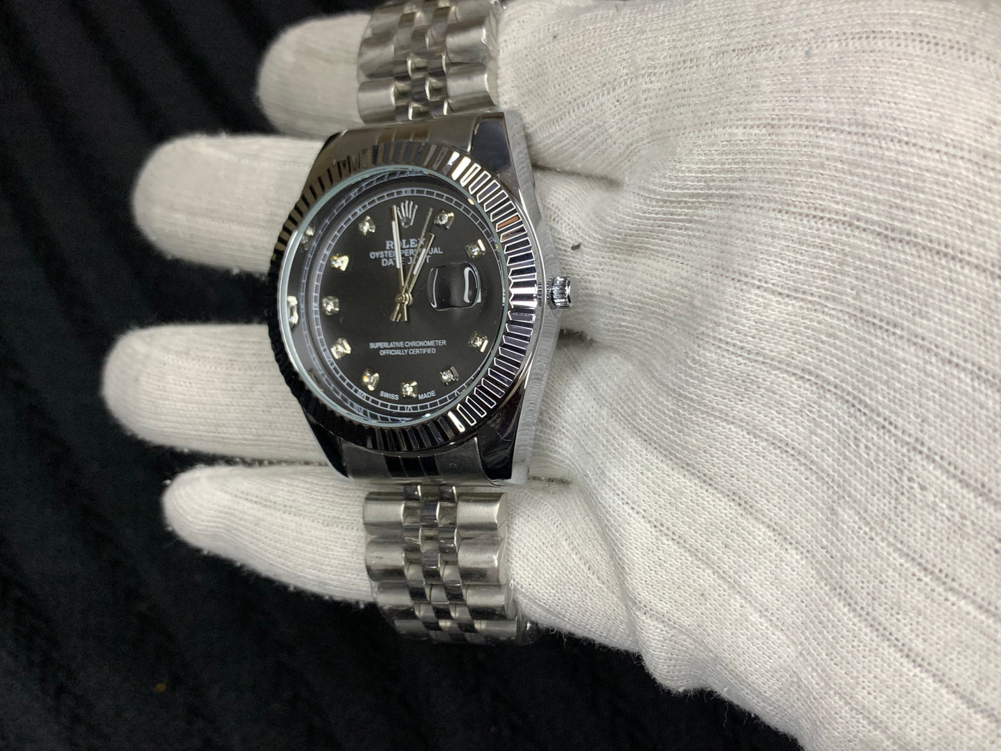 Rolex Silver Black Edition