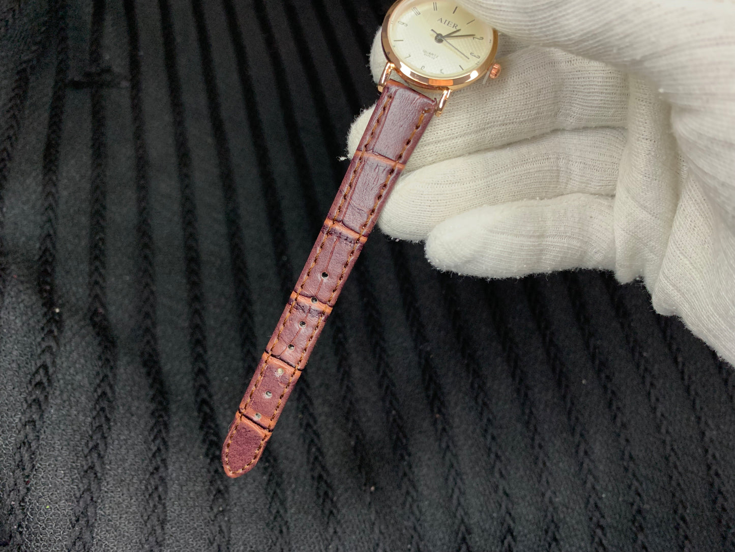 Ladies Brown Strap Watch