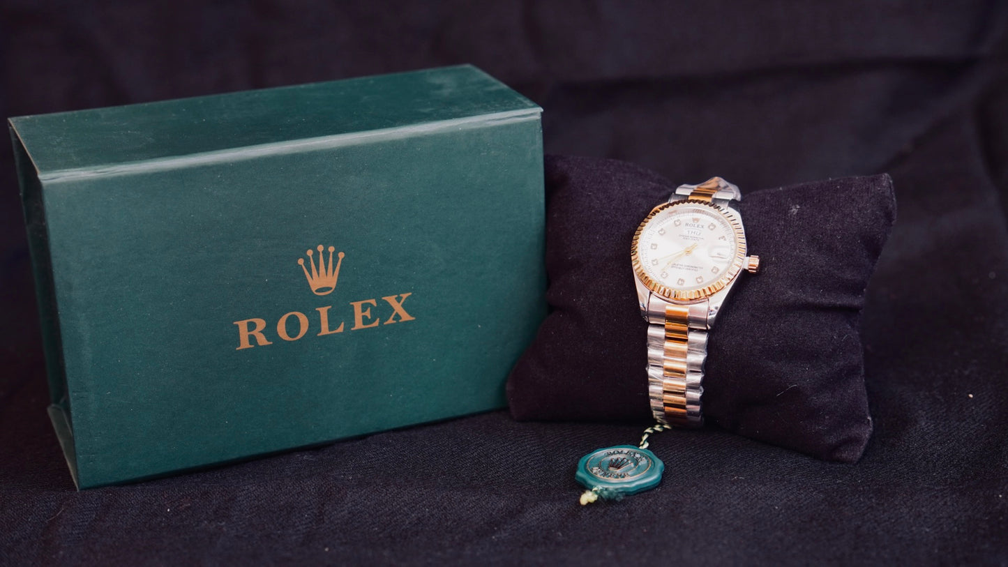Rolex Ladies Silver/Gold Edition