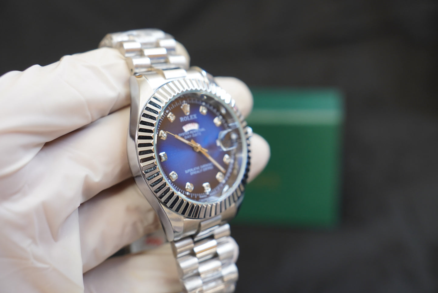 Rolex Blue/Silver Edition Premium Watch