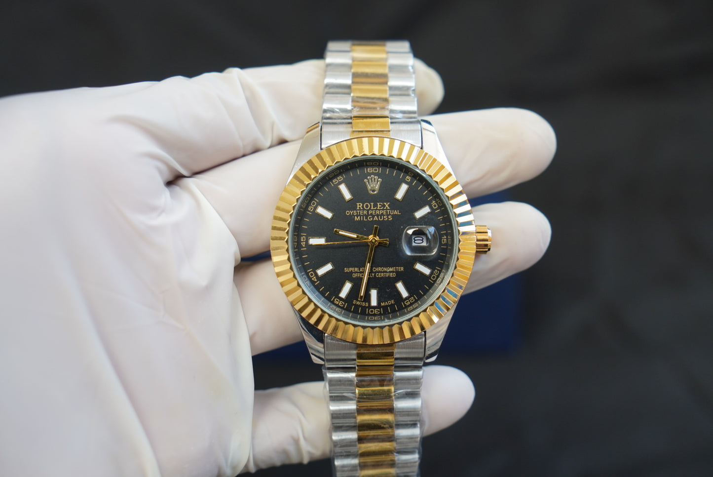 Rolex Men Silver/Gold/Black Edition
