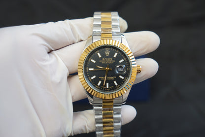 Rolex Men Silver/Gold/Black Edition