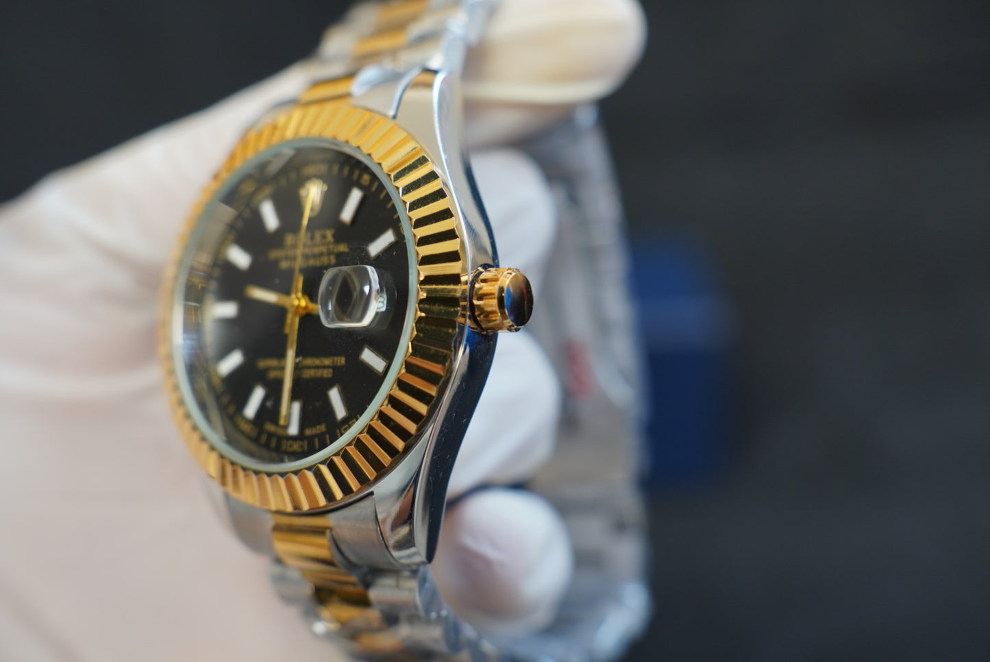 Rolex Men Silver/Gold/Black Edition